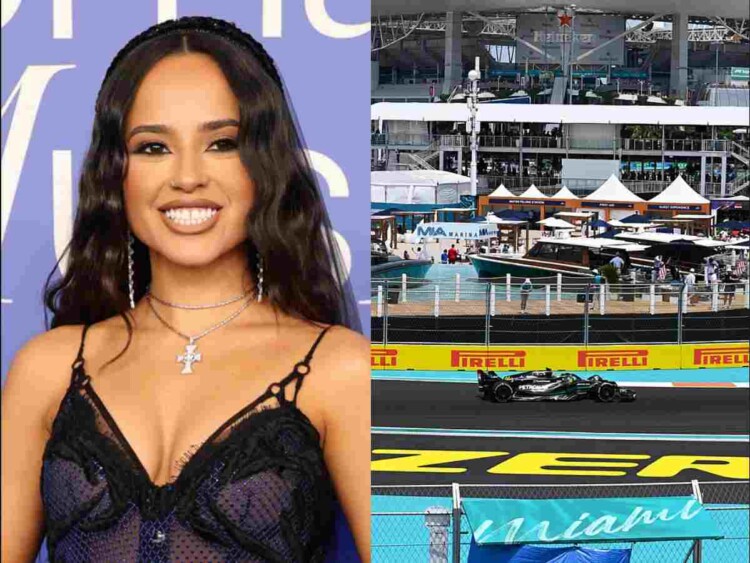 Becky G sets internet on fire with 'race day' post in Miami GP-themed ...