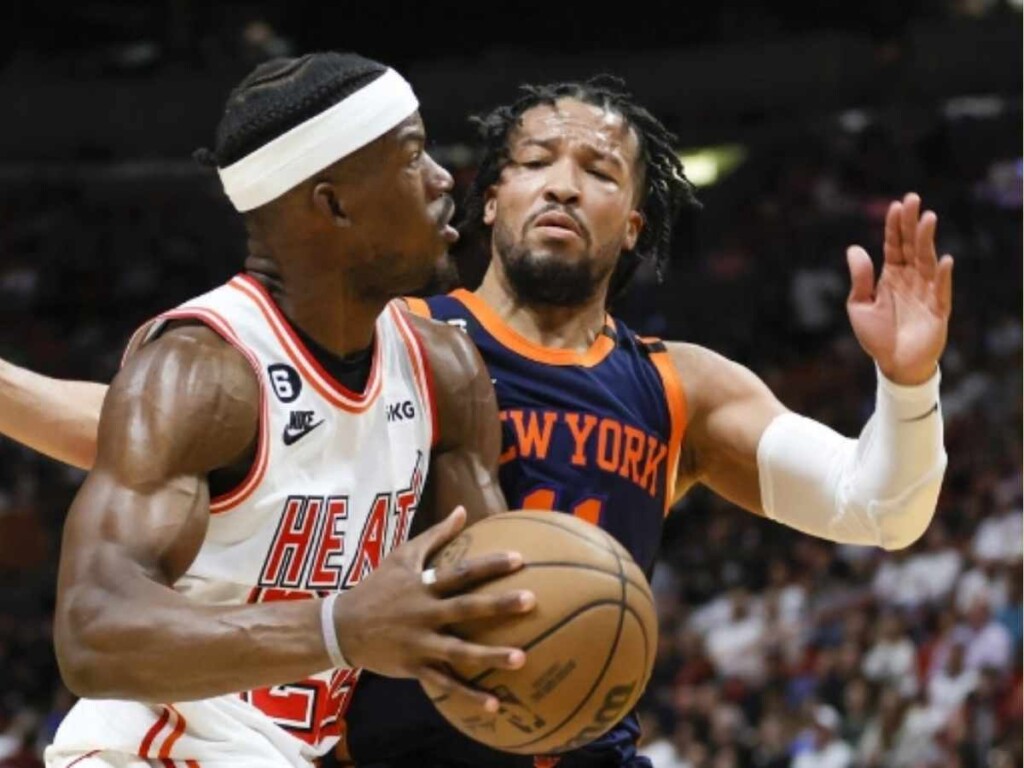 Jimmy Butler and Jalen Brunson (Credit: Sam Navarro-USA TODAY Sports)