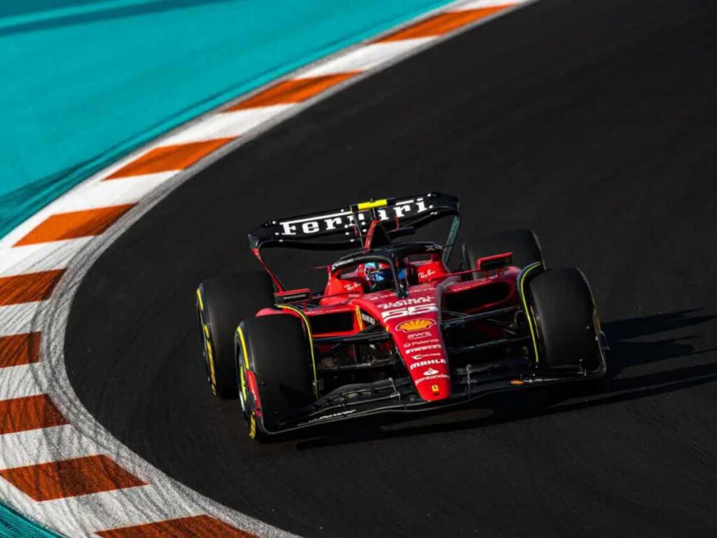 Carlos Sainz in his SF23 at the Miami GP