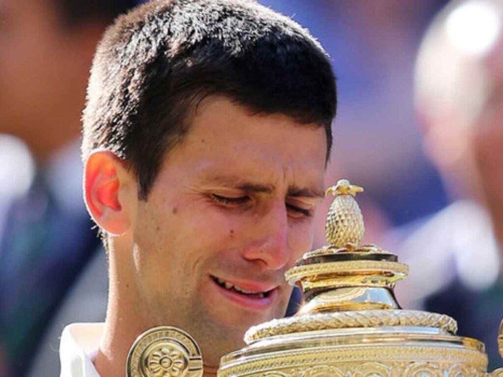 Novak Djokovic is not shy to cry in front of his fans