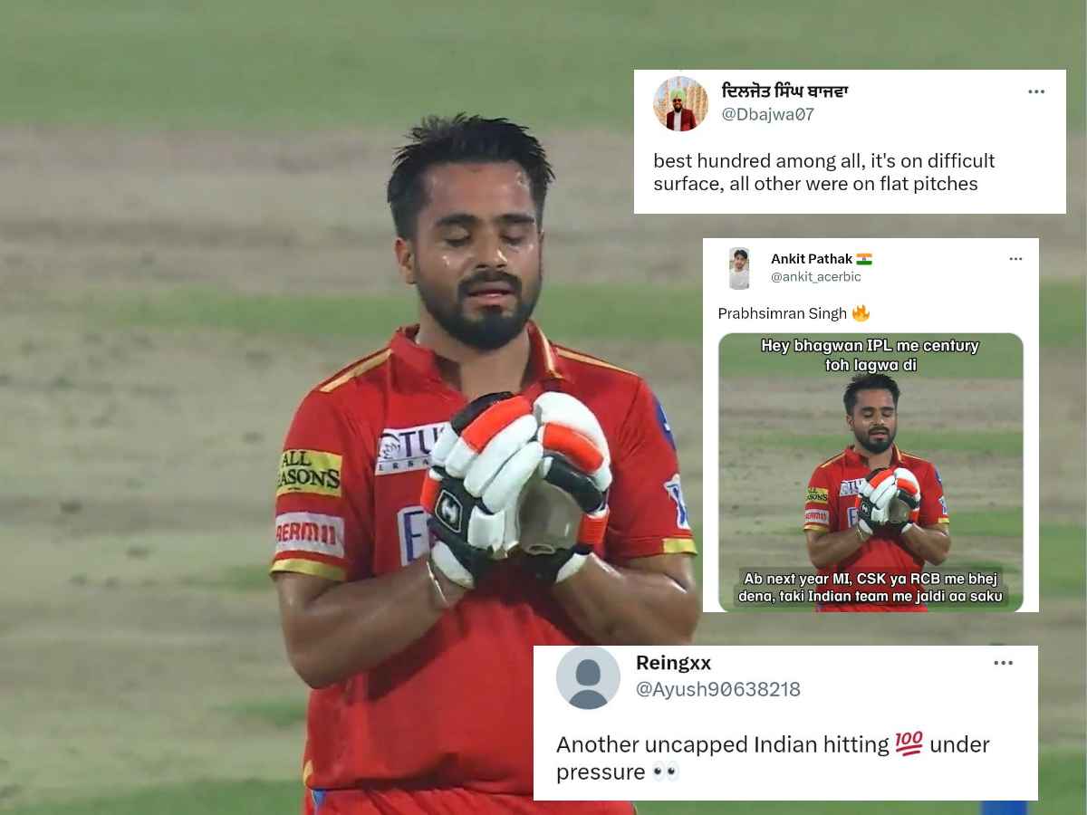 “Next year kisi aur team me bhej dena”- Netizens heap praise on Prabhsimran Singh for going berserk against DC