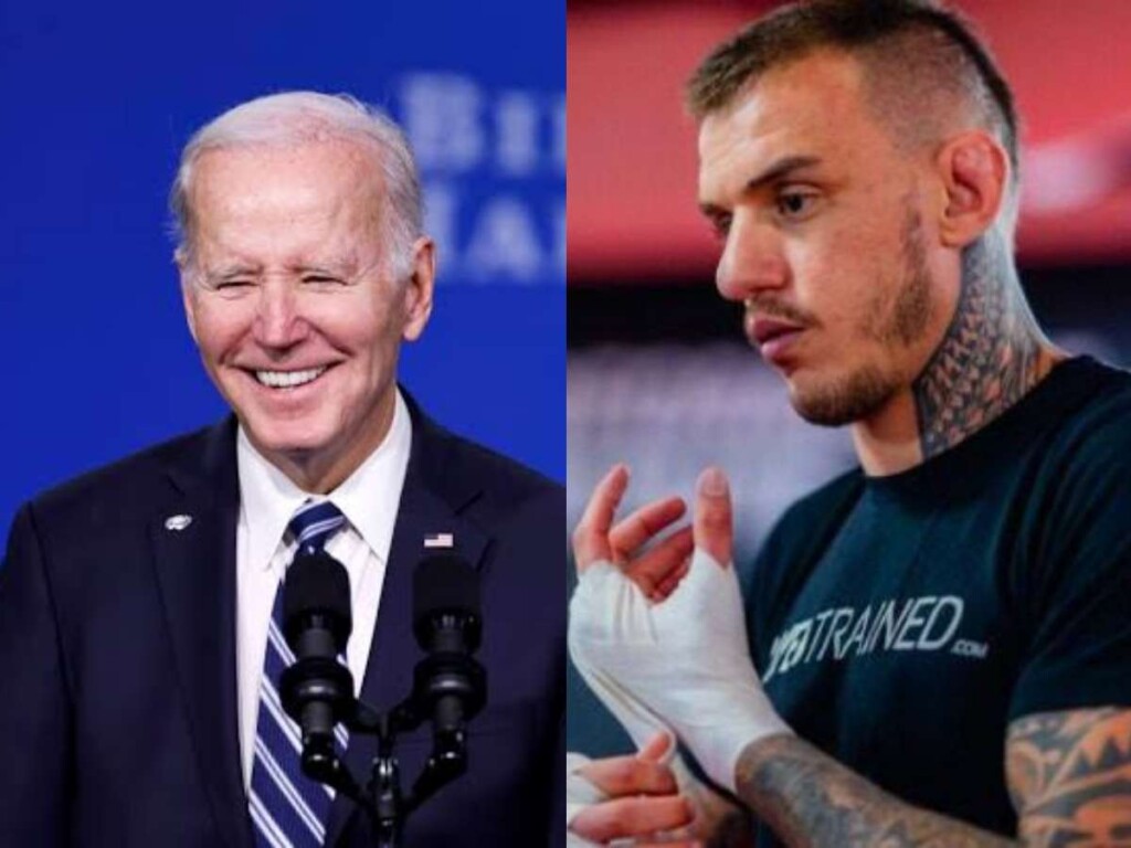 Renato Moicano and Joe Biden (Image Courtesy: CNN/ MMA Fighting)