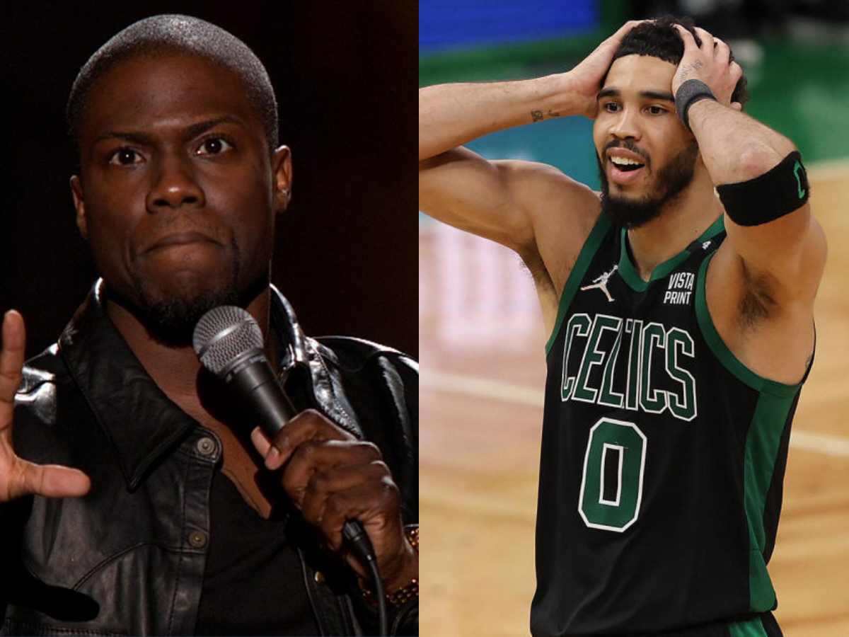 “Hope you’re proud of yourself, you f**king a*hole” – Jayson Tatum’s HISTORIC performance has 76ers fan Kevin Hart FUMING