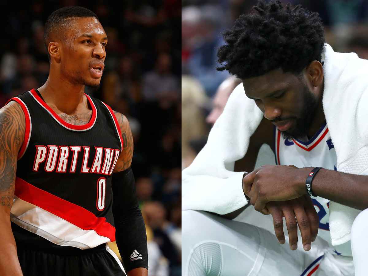 Damian Lillard ROASTS Joel Embiid with one word tweet