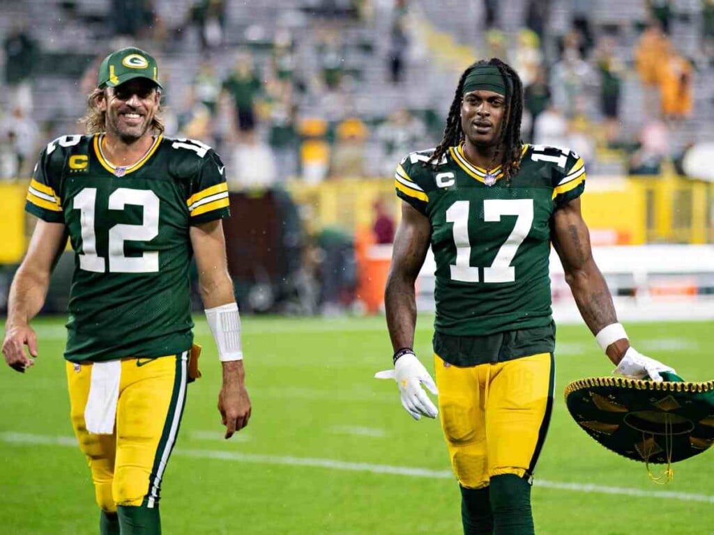 Aaron Rodgers and Davante Adams.