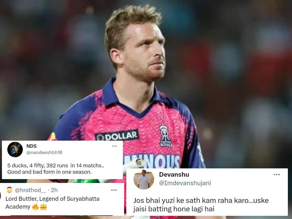 “Thoda garam thoda naram season”- Netizens react after Jos Buttler scripts shocking record with duck against PBKS