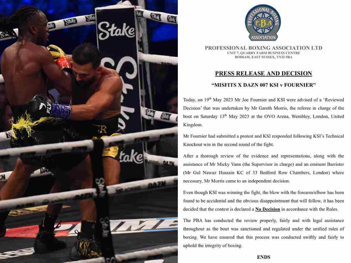 “Still undefeated” – KSI rejoiced as controversial elbow does not cost undefeated record after commission’s ‘no decision’ declaration