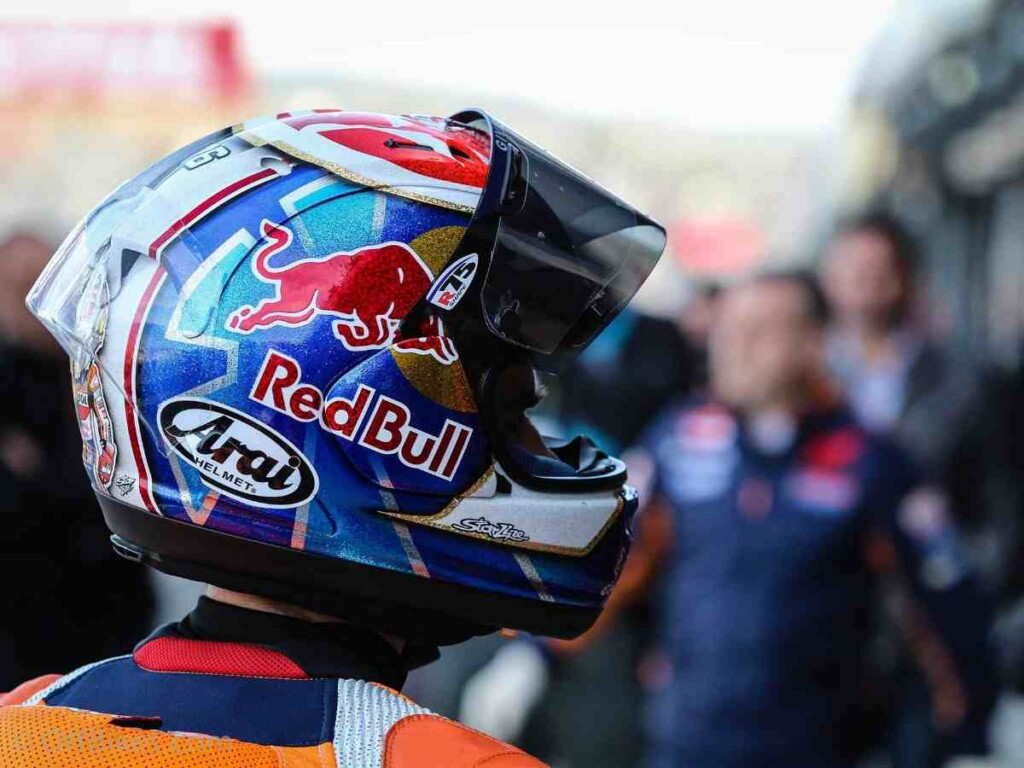 Dani Pedrosa's Arai helmet