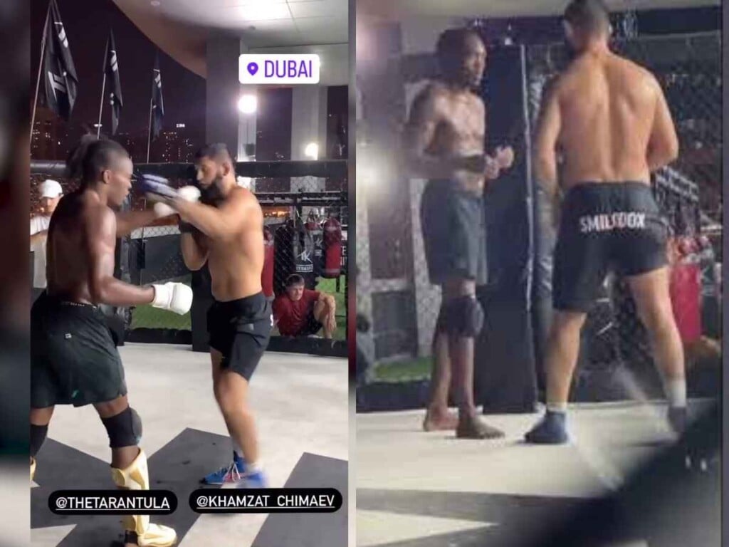 Jalin Turner and Khamzat Chimaev training 