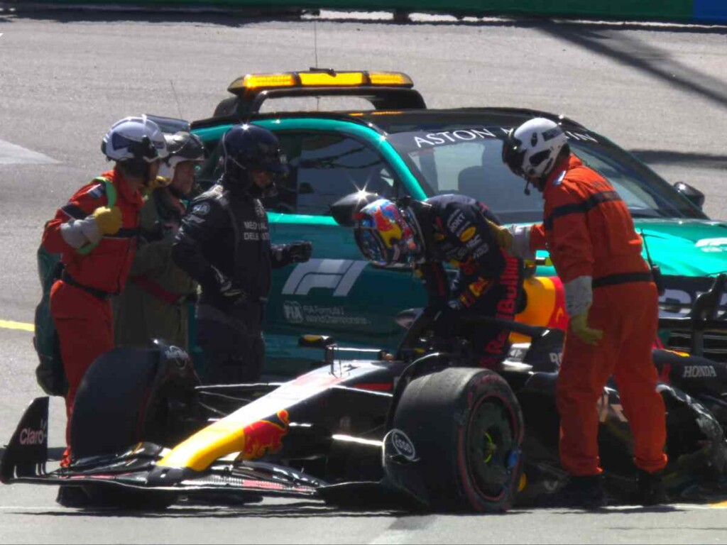 Sergio Perez crashed out in the Monaco GP qualifying