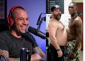 Joe Rogan, Israel Adesanya and Bert Kreischer (Image Courtesy: Twitter, The Guardian)