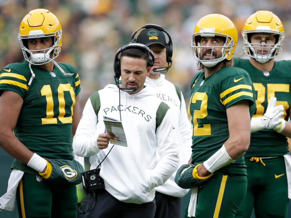 Jordan Love and Aaron Rodgers Getty Images