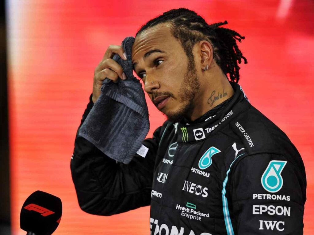 Lewis Hamilton sad