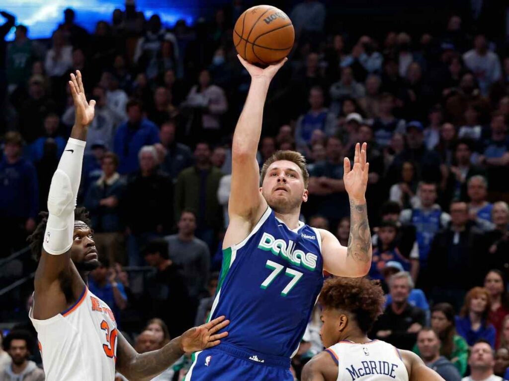 Luka Doncic in action for the Dallas Mavericks