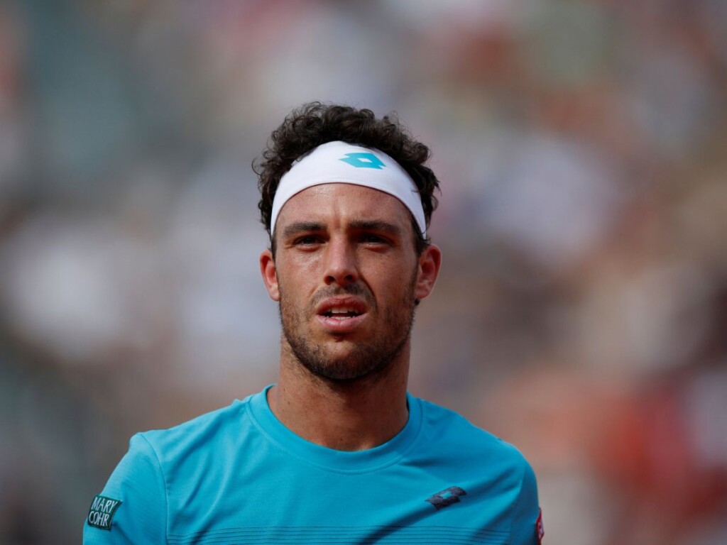 Marco Cecchinato SLAPS the camera in rage as tension rises at the net between him and Yannick Hanfmann in Rome 1 Marco Cecchinato