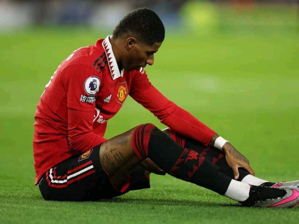 Marcus Rashford injured Manchester United