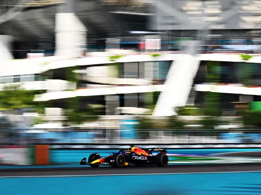 Max Verstappen at Miami via The Guardian