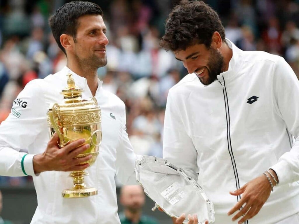 Novak Djokovic and Matteo Berrettini