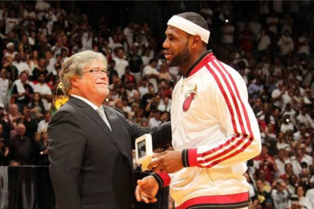 Micky arison and LeBron James 