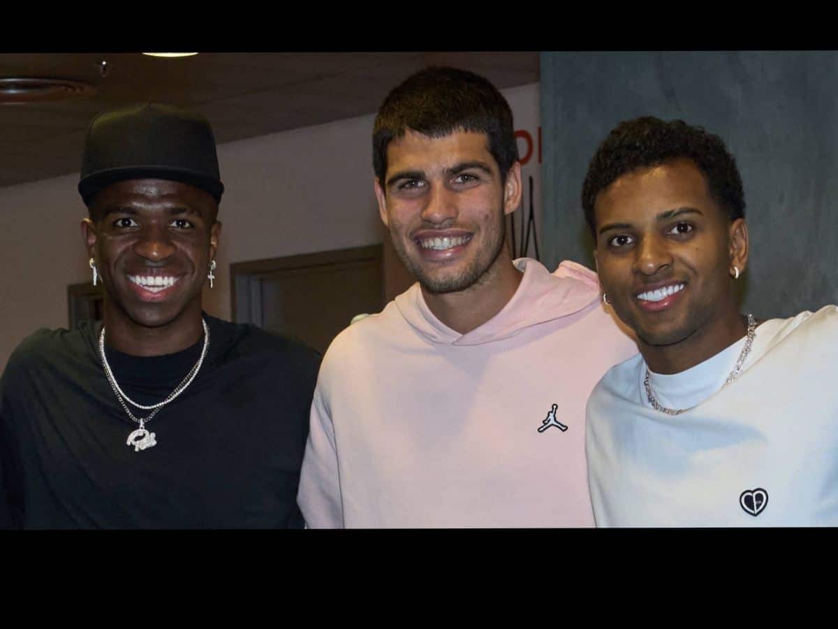 Fanboy Carlos Alcaraz still gets ‘nervous’ over Real Madrid stars Vinicius Jr. and Rodrygo paying a visit to see him play despite being a mega star himself