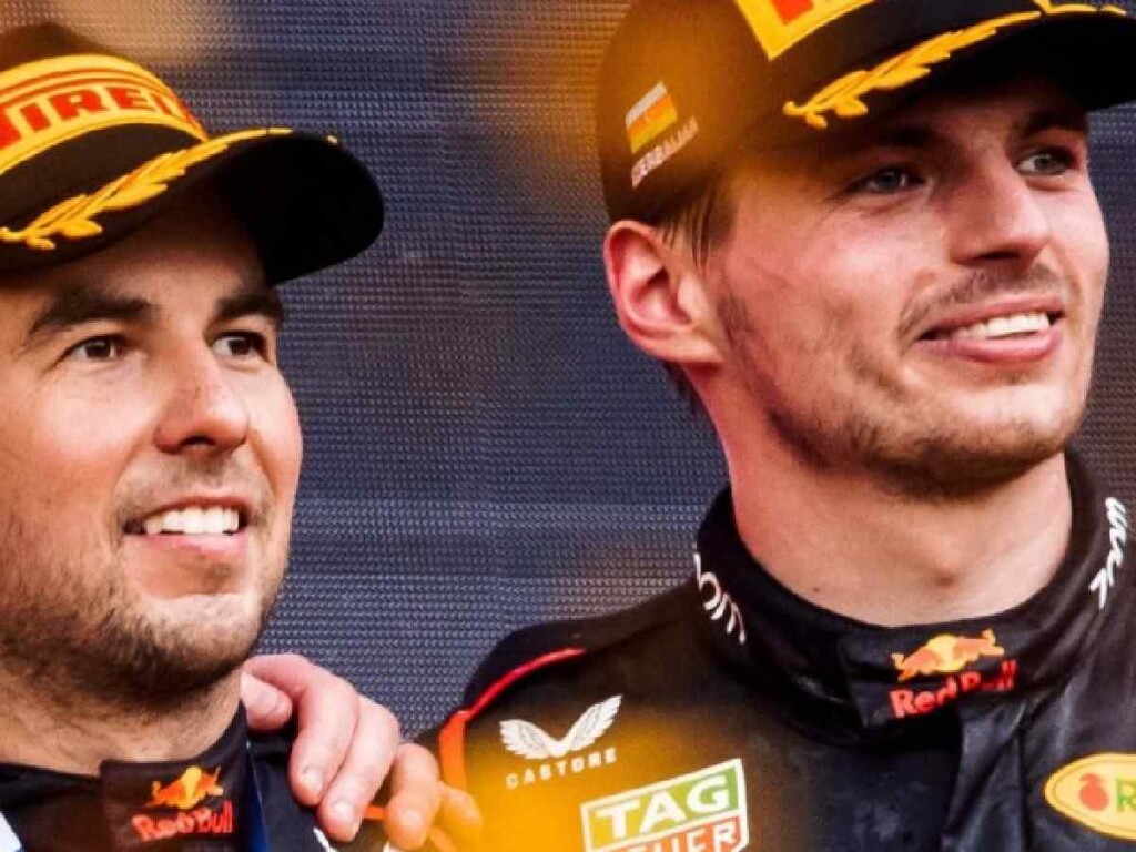 Sergio Perez and Max Verstappen