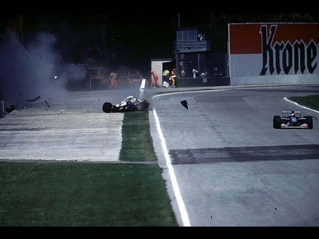 The tragic crash of Ayrton Senna at the 1994 San Marino GP