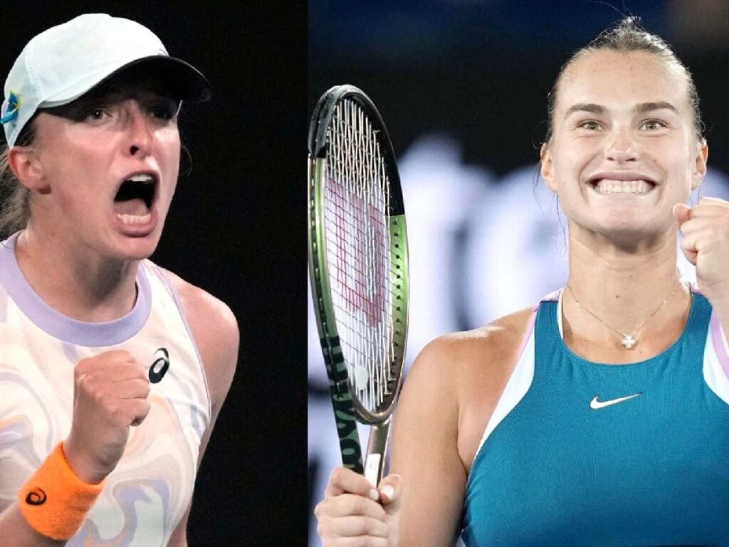 Iga Swiatek and Aryna Sabalenka (Image via Sky Sports)