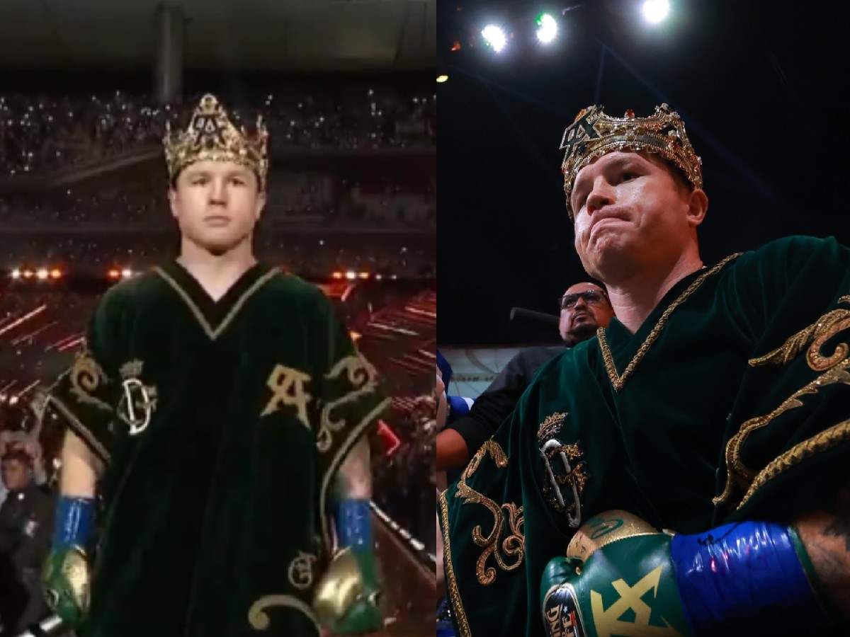 “Real coronation of the royal” – Twitter explodes as ‘King’ Canelo Alvarez has royal walkout on Mexico homecoming against John Ryder