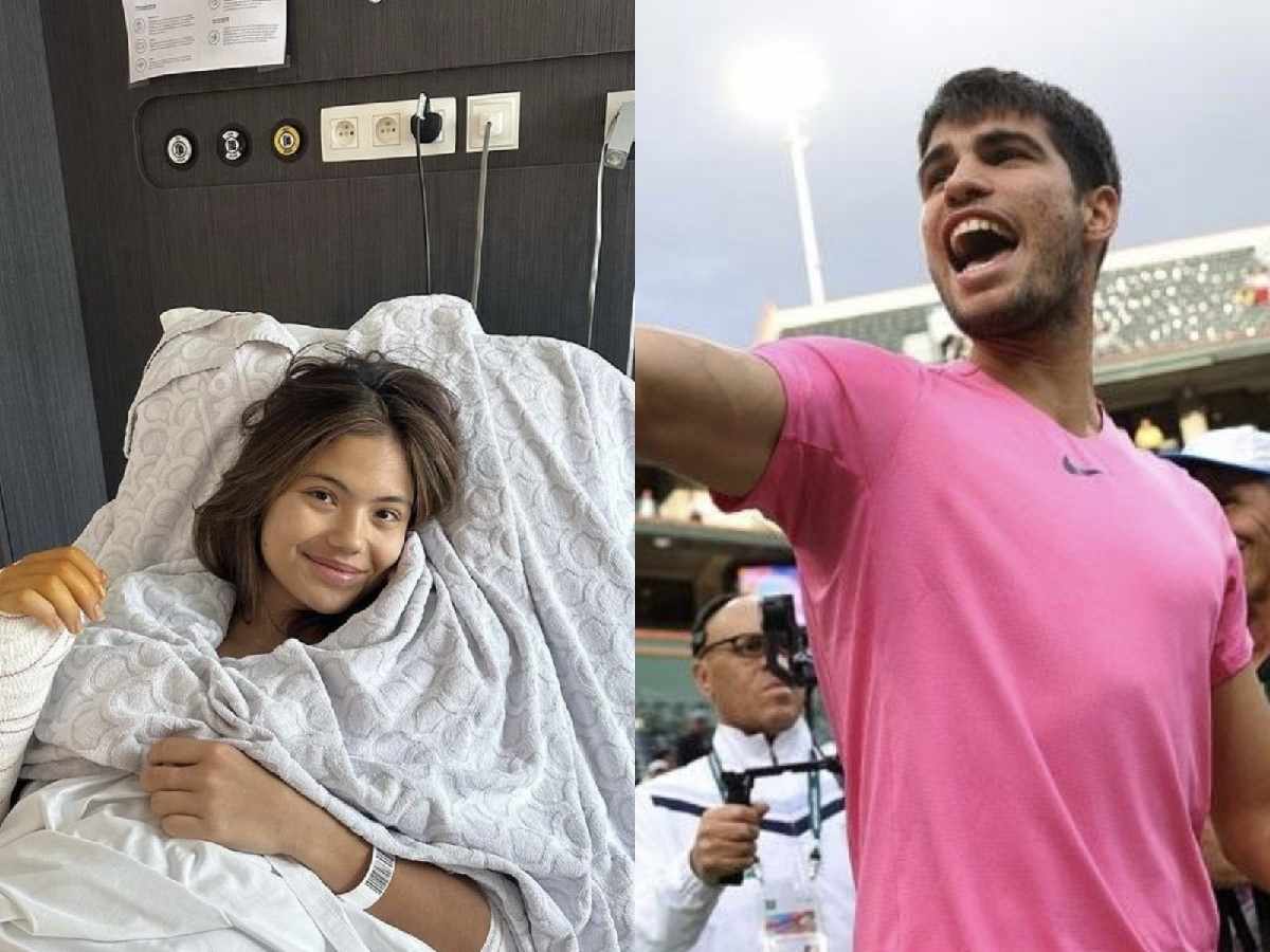 Emma Raducanu falls PREY to fake news claiming Carlos Alcaraz dedicated his victory to her post surgery