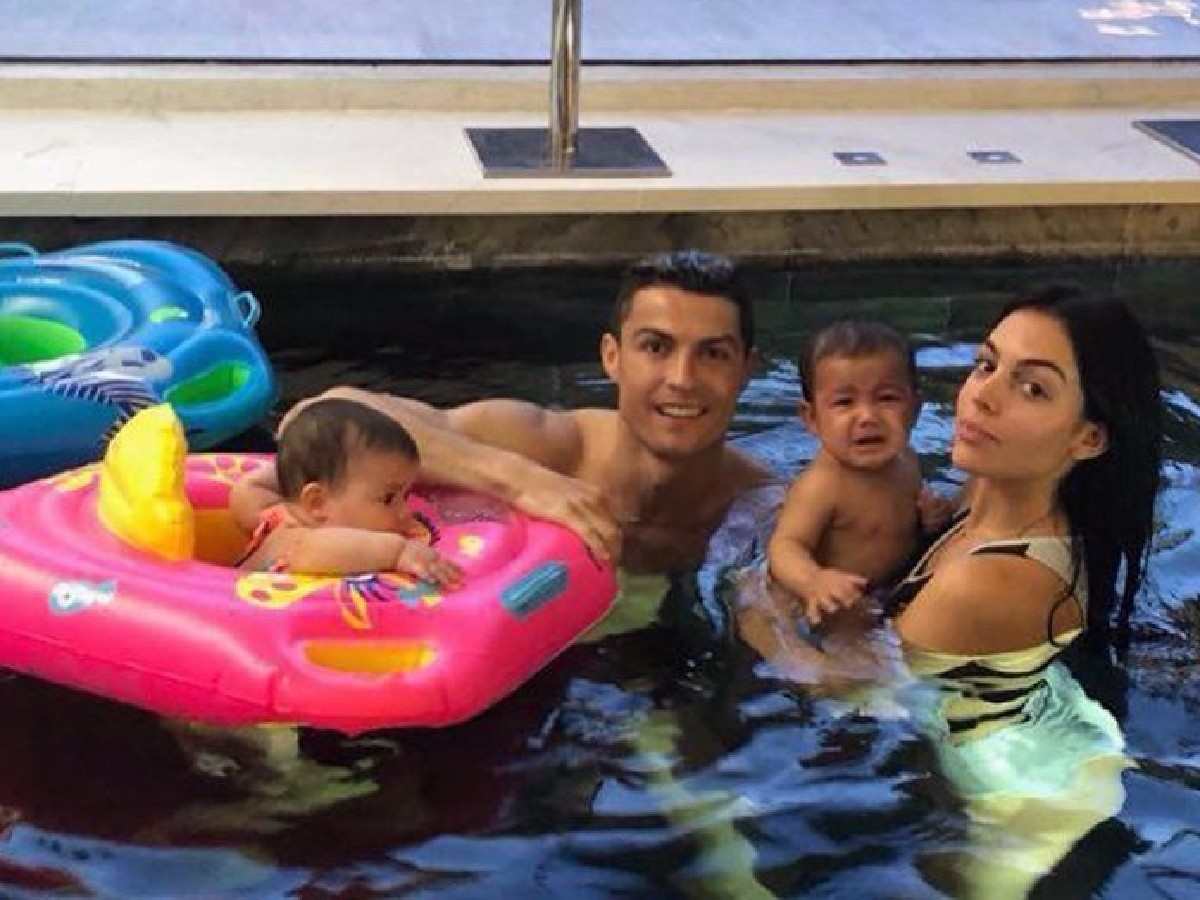 WATCH: Cristiano Ronaldo’s children’s cute video playing by the pool side in Riyadh gets viral