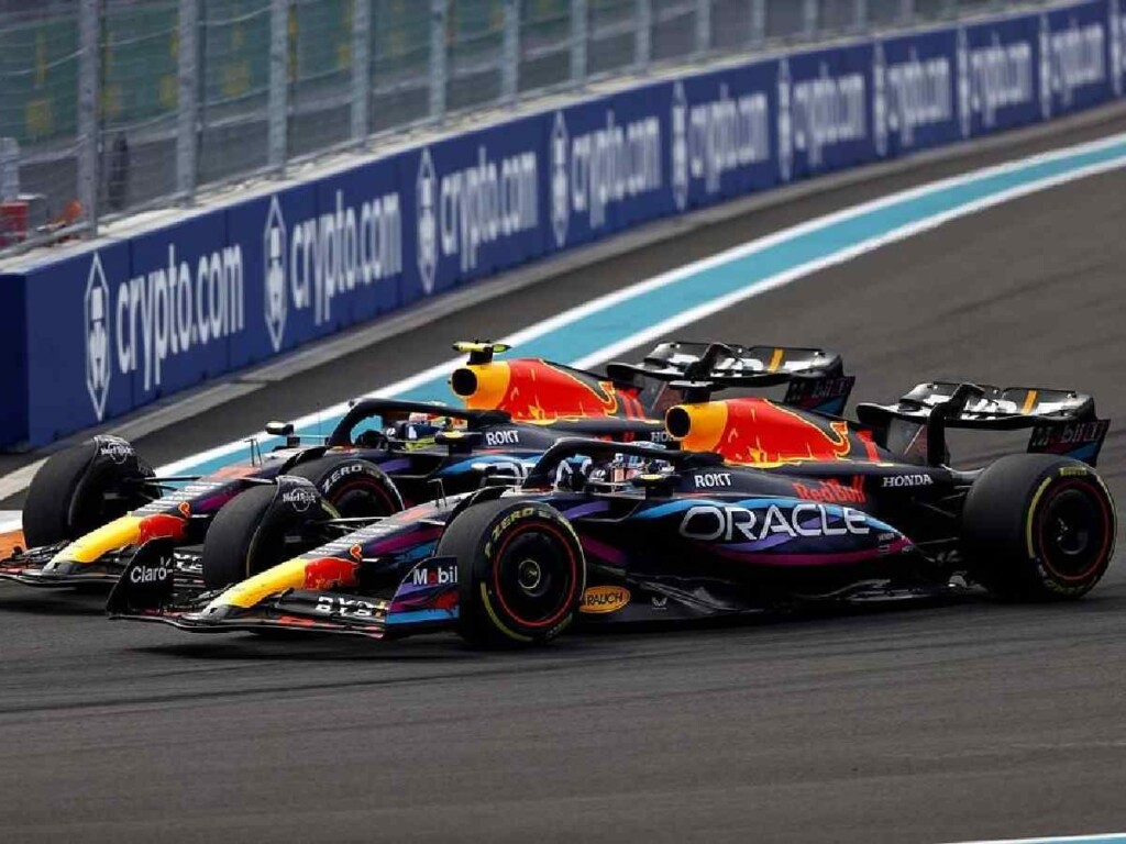 Sergio Perez vs ax Verstappen at the Miami GP