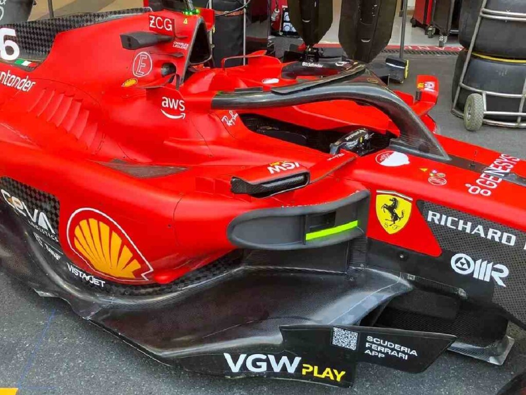 The SF23 at the Miami GP weekend, image via Scuderiafans.com