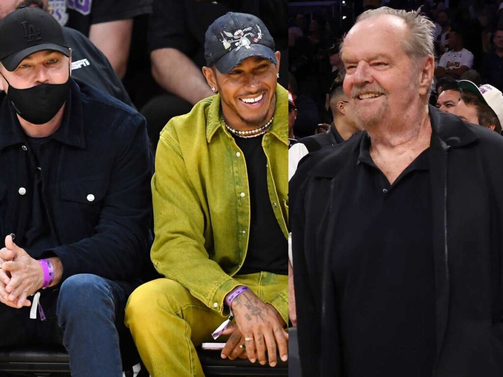 Leonardo DiCaprio and Lewis Hamilton (L) | Jack Nicholson (R)