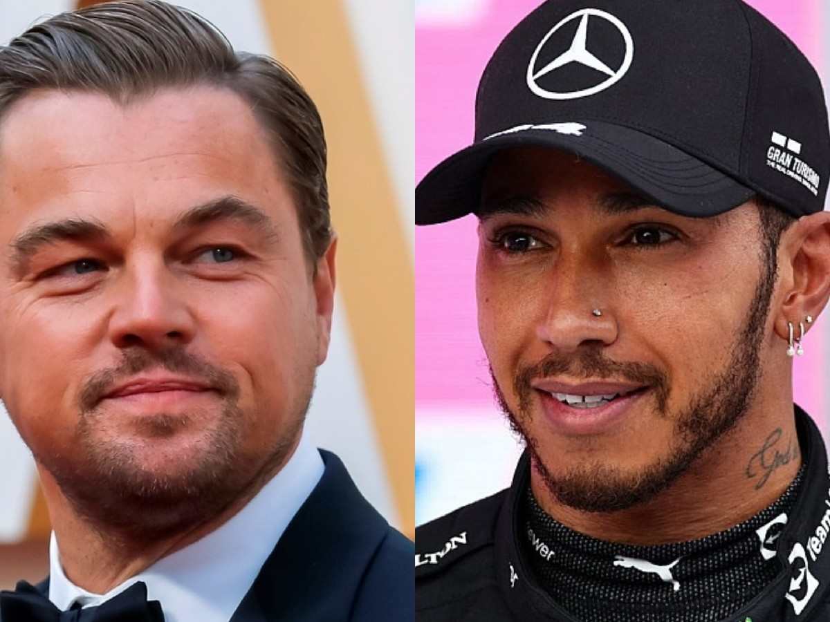 “Lewis is too old for Leo’s interest” – Fans ridicule Lewis Hamilton as he is spotted with Leonardo DiCaprio enjoying NBA Playoffs