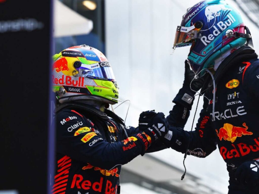 Red Bull drivers Max Verstappen and Sergio Perez (Image via Sporting News)