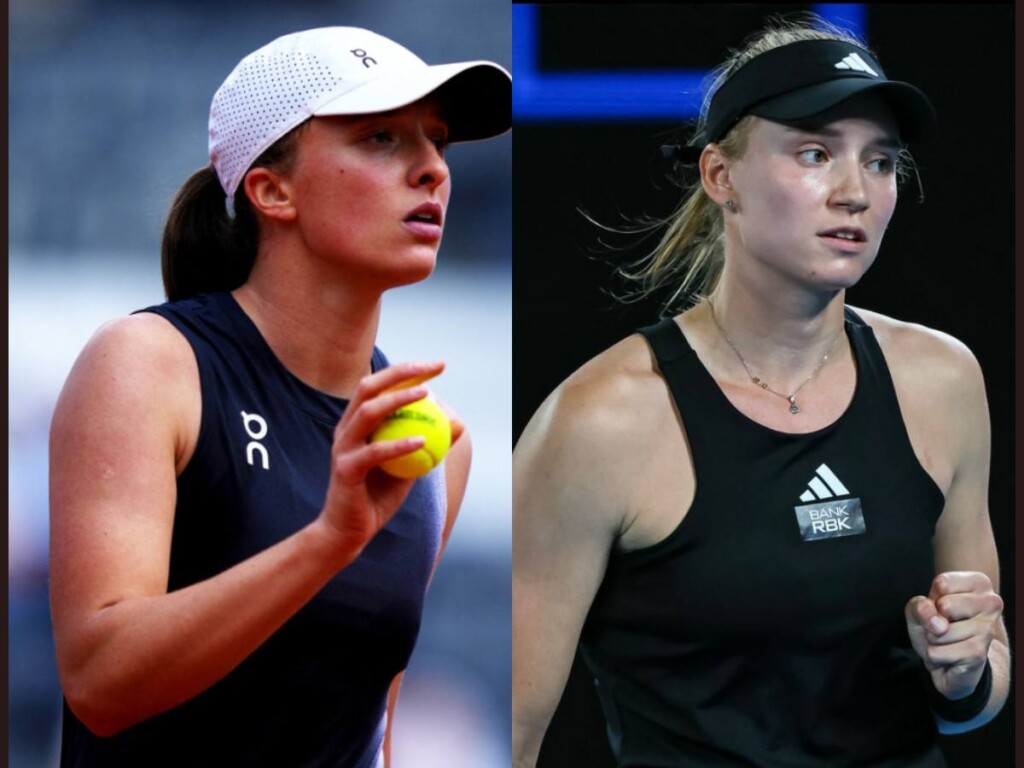 Iga Swiatek and Elena Rybakina (Image via Reuters and Tennis-Infinity.com)