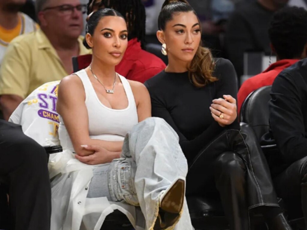 Kim Kardashian along with her friend Sara Staudinger. (via Twitter)