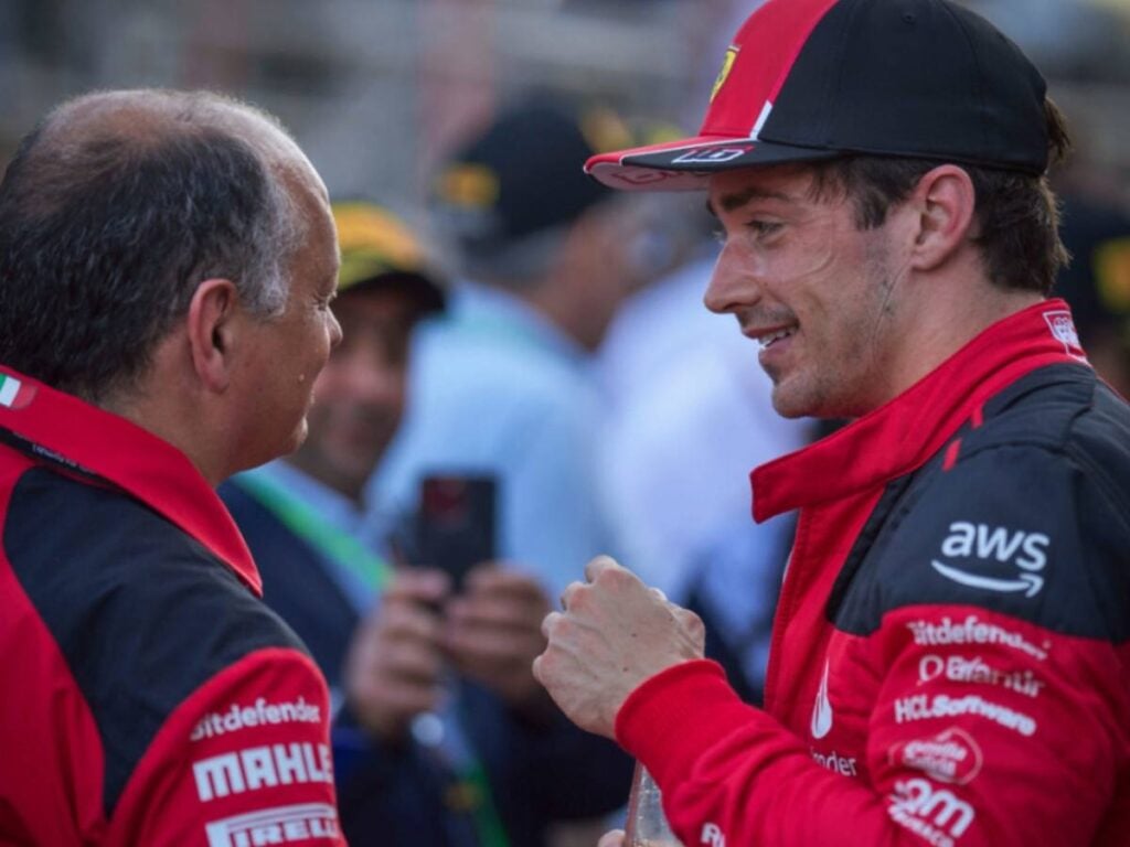 Fred Vasseur and Charles Leclerc, image via Formu1a.uno