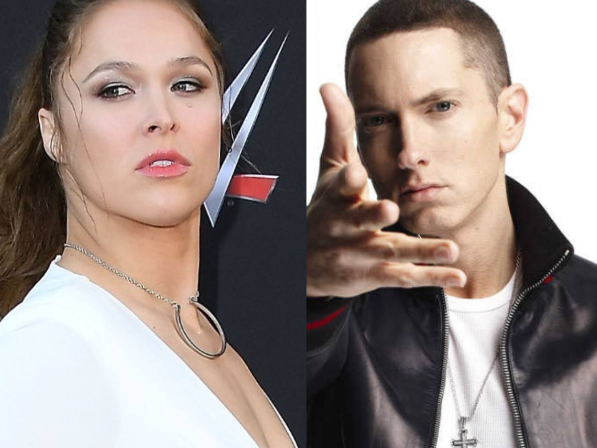 “You have to be honored”- Ronda Rousey had an amusing reaction after Eminem called her a slaughterhouse in a blouse