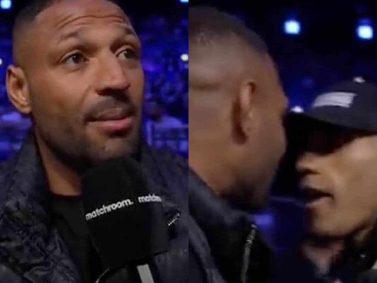 WATCH: Conor Benn and Kell Brook shove each other at Katie Taylor boxing event