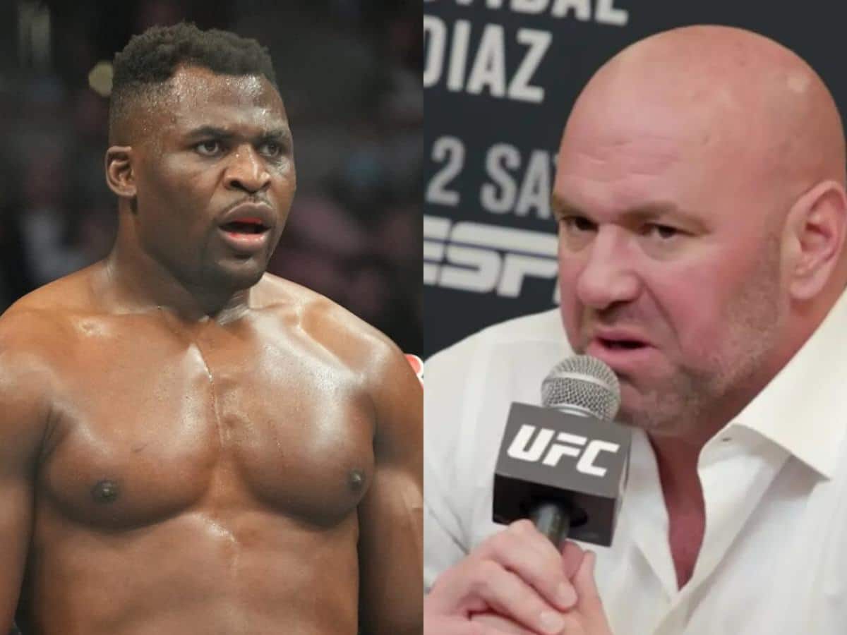 “Who really is scared?” Francis Ngannou exposes Dana White on social media after claims of running away from Jon Jones