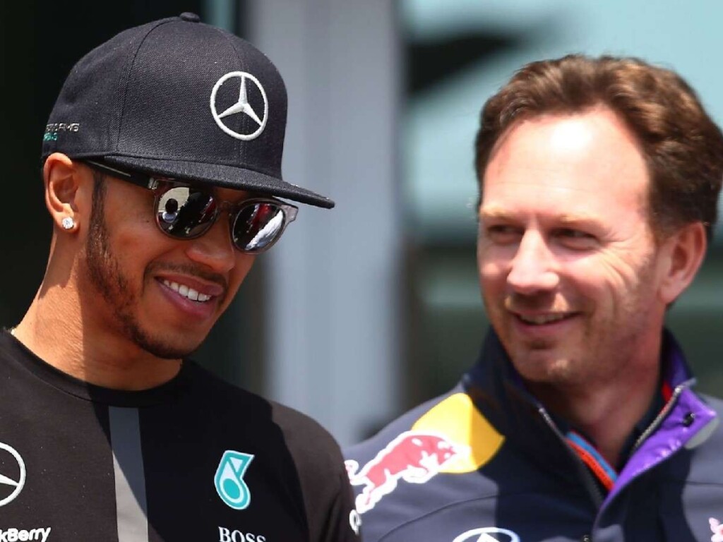 Lewis Hamilton and Christian Horner