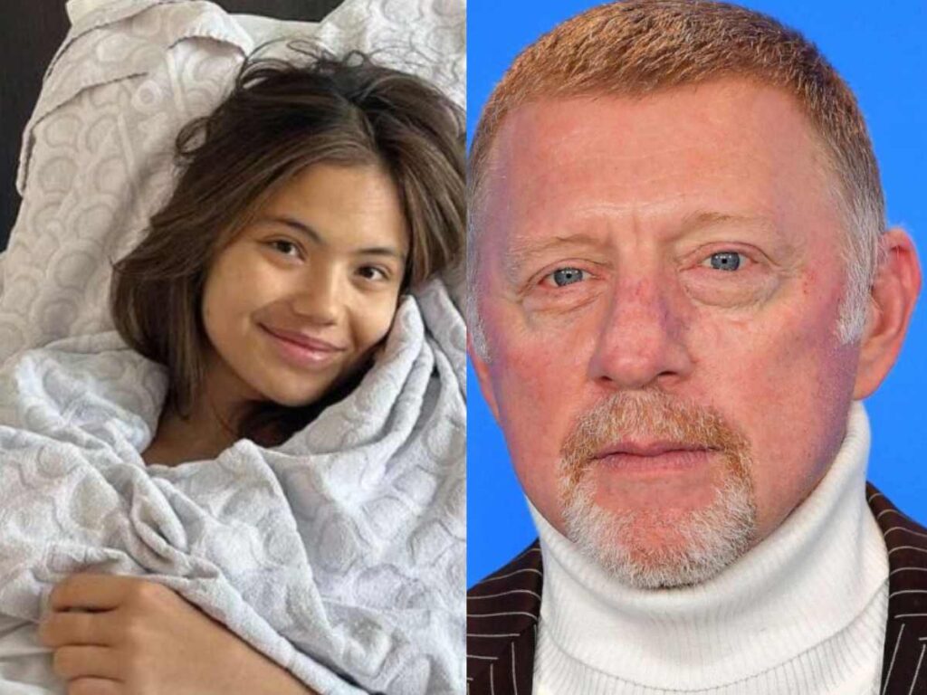 L-Emma Raducanu, R-Boris Becker (Image Credits: Sky Sports and ABC News)