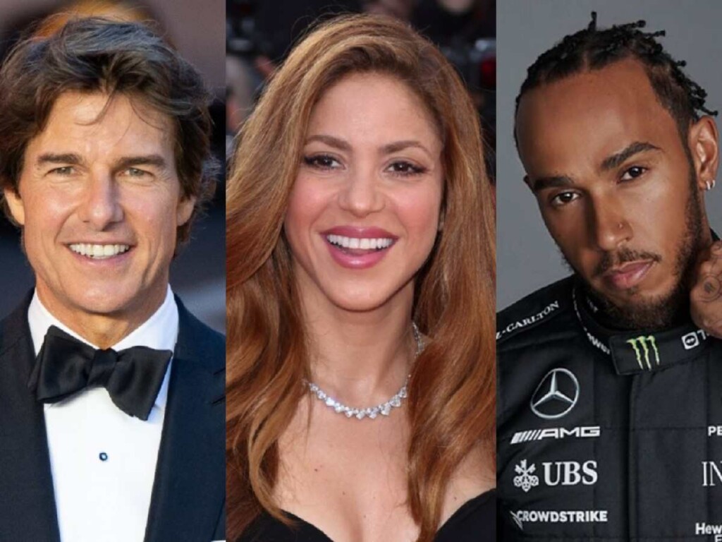 Lewis Hamilton, Shakira and Tom Cruise 