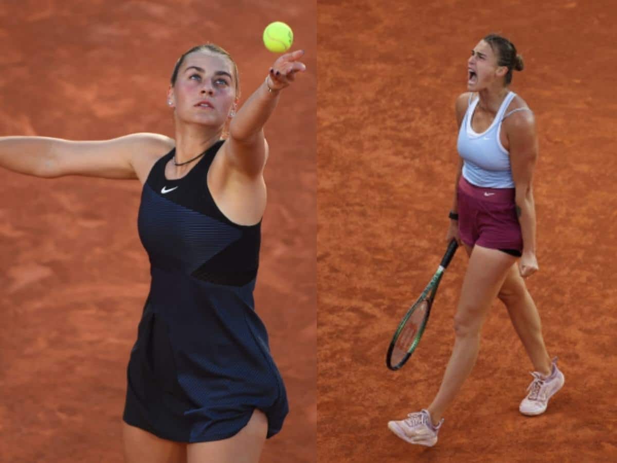 WATCH: Marta Kostyuk trains with Dominic Thiem ahead of a CONTROVERSIAL first-round clash against Aryna Sabalenka at the French Open