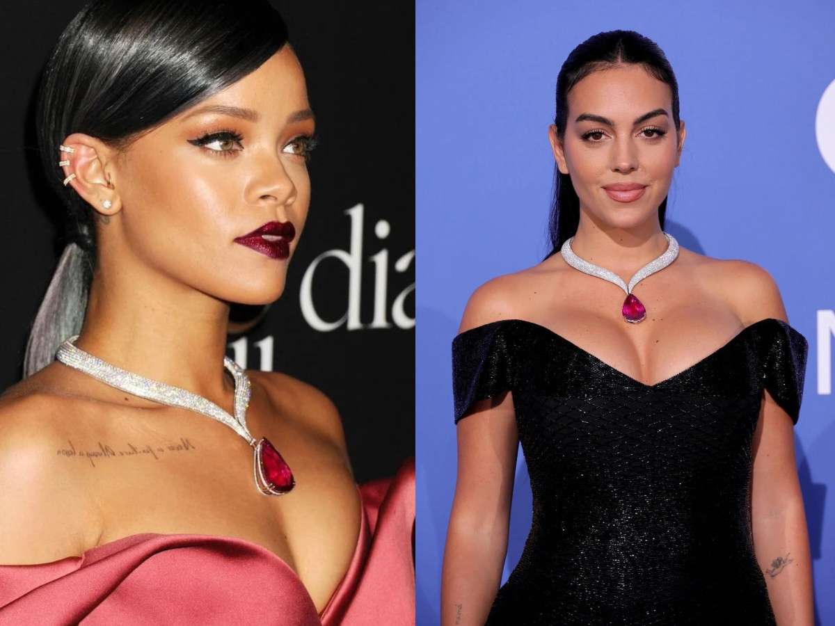 Georgina Rodriguez flashes off £1 million necklace at the Cannes Film Festival, the same worn by Rihanna and Karina