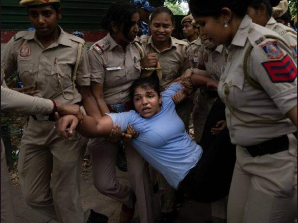 Wrestlers protest (Image Courtesy: Twitter)