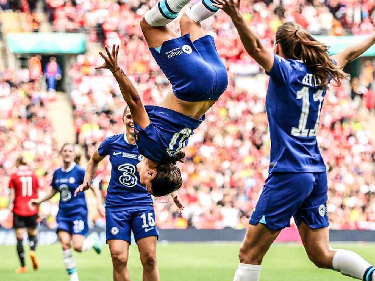 “Mrs. Wembley; Inevitable”- Fans rave over Sam Kerr as she leads Chelsea to FA Cup victory after beating Manchester United