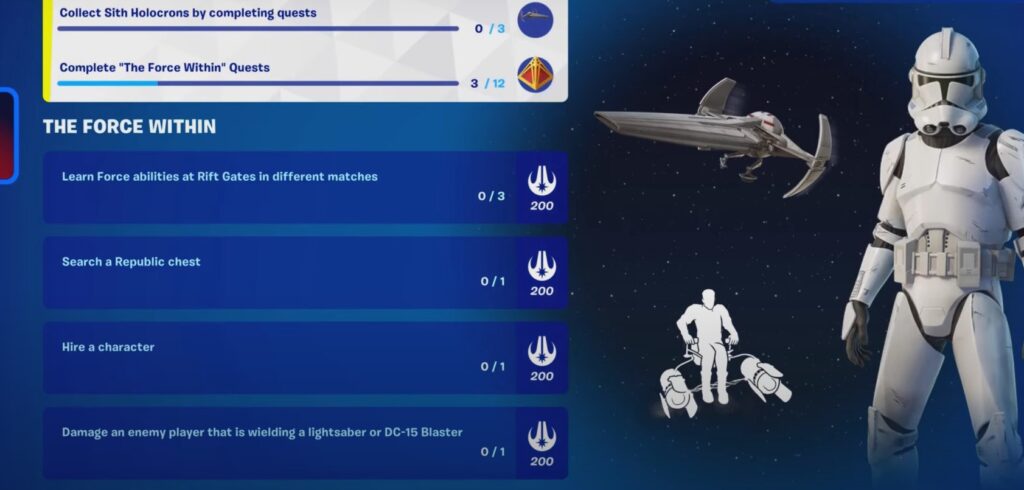 Fortnite Find the Force quests