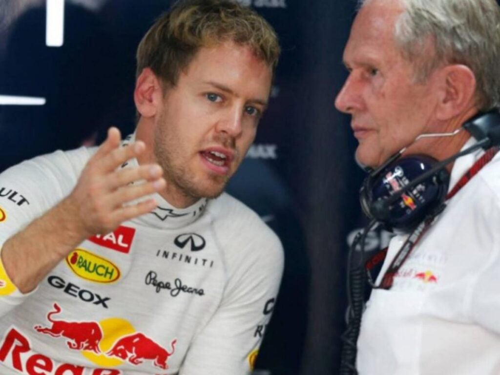 Sebastian Vettel and Helmut Marko via PlanetF1